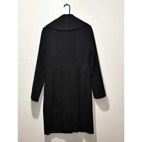 Cole Haan Black Classic Wool Coat - Picture 6 of 7